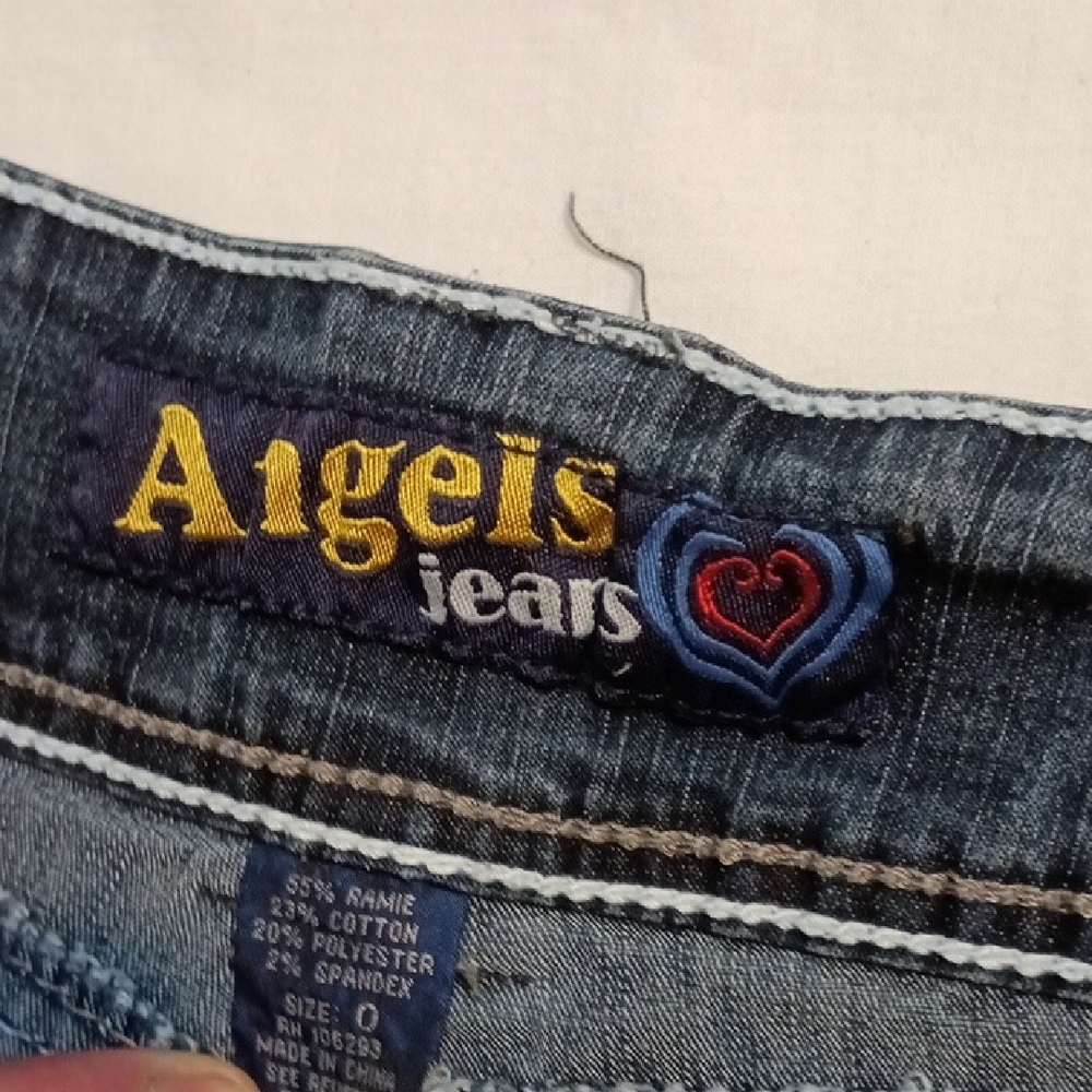 Angels Jeans Dark Blue Straight Leg Denim - Picture 3 of 4